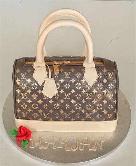 louis vuitton fondant cake bag